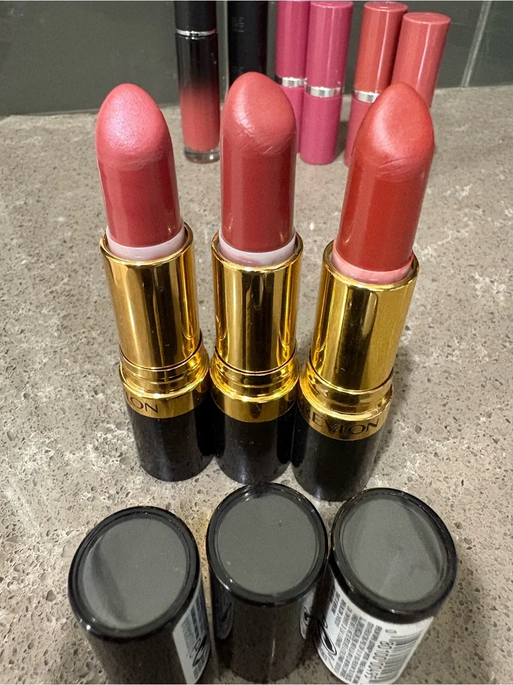 Clinique, Revlon, and Givenchy lipstick bundle